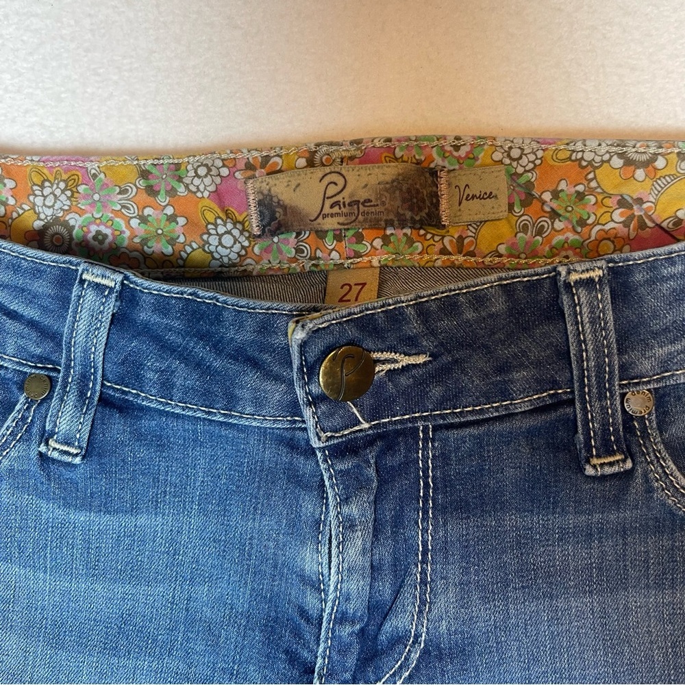 PAIGE Blue Straight Leg Jeans Classic Denim‎ *P0280 - Picture 3 of 8